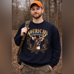 Osage River Vintage Crew Neck American Adventure Sweatshirt Medium USA